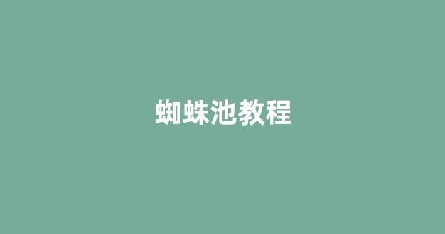 怎样查看蜘蛛池